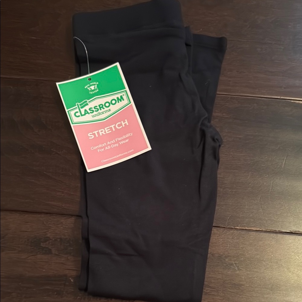 NWT Classroom Uniforms Girls Stretch Leggings in Navy Blue size XS!